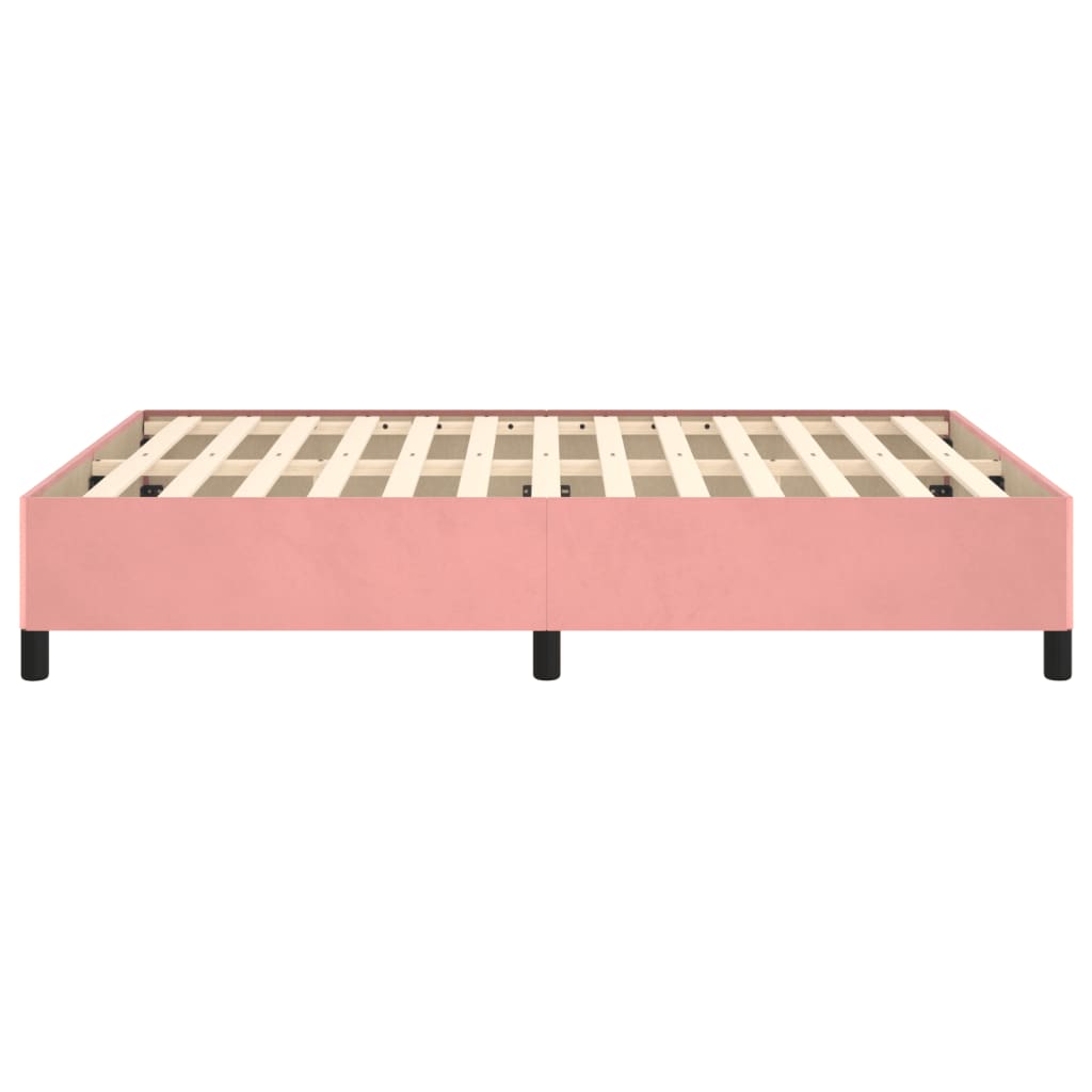 Bed frame pink 140x200 cm velvet