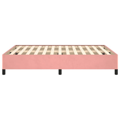 Bed frame pink 140x200 cm velvet