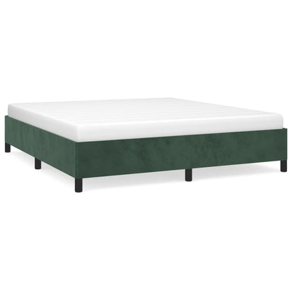 Bed frame dark green 160x200 cm velvet