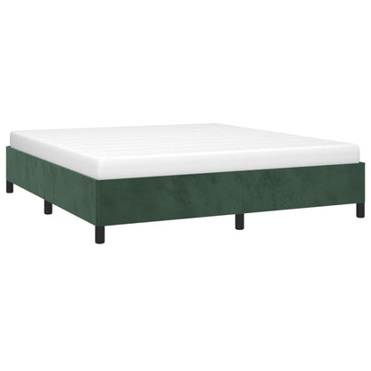 Bed frame dark green 160x200 cm velvet