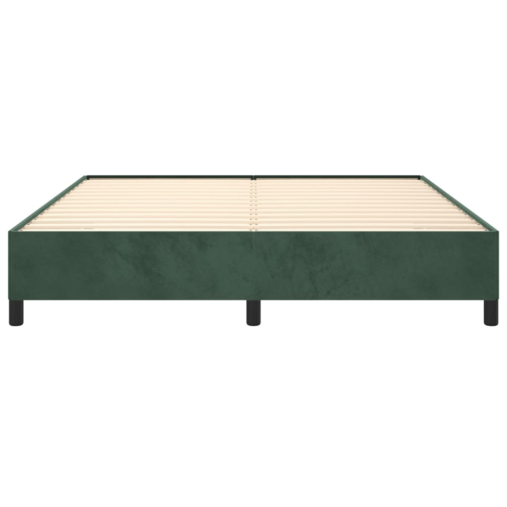 Bed frame dark green 160x200 cm velvet