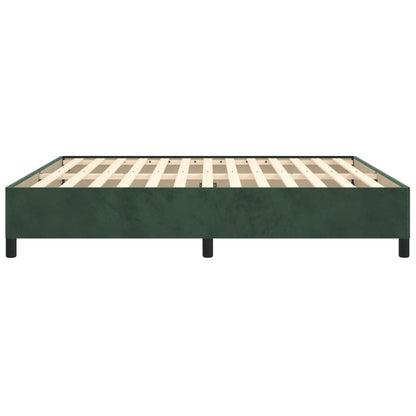 Bed frame dark green 160x200 cm velvet