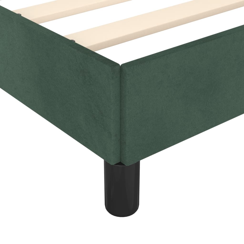 Bed frame dark green 160x200 cm velvet