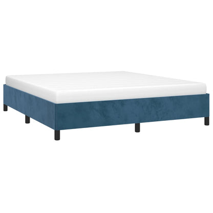 Bed frame dark blue 160x200 cm velvet