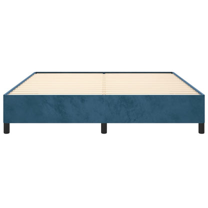 Bed frame dark blue 160x200 cm velvet