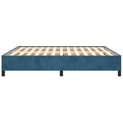 Bed frame dark blue 160x200 cm velvet