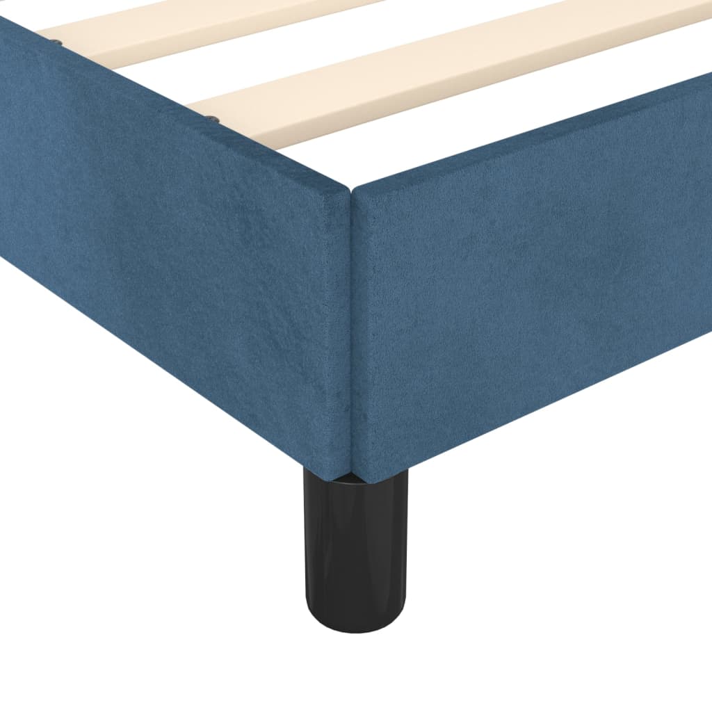 Bed frame dark blue 160x200 cm velvet