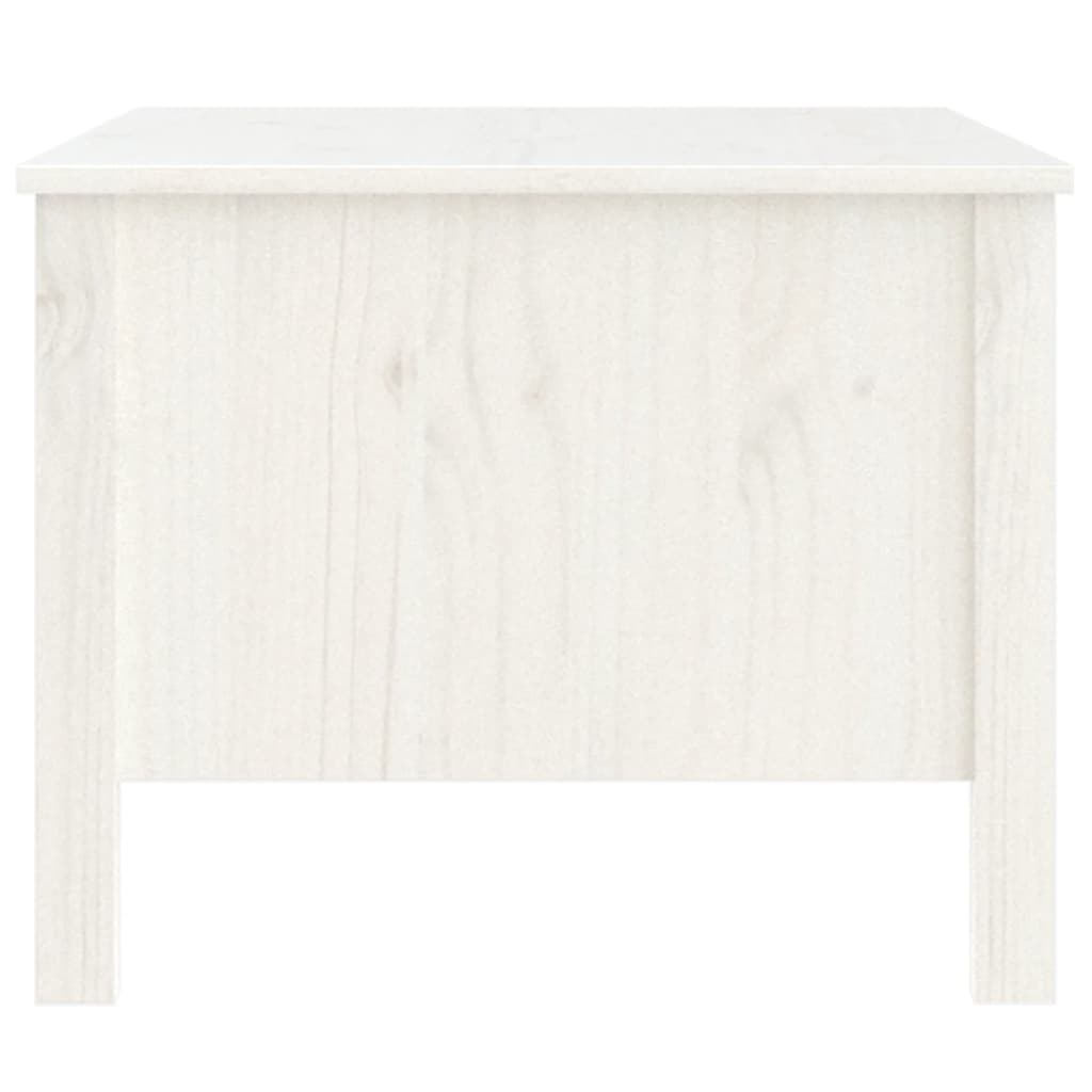 Coffee table white 100x50x40 cm solid pine