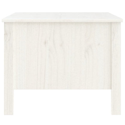 Coffee table white 100x50x40 cm solid pine