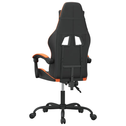 Gaming-Stuhl Drehbar Schwarz und Orange Kunstleder