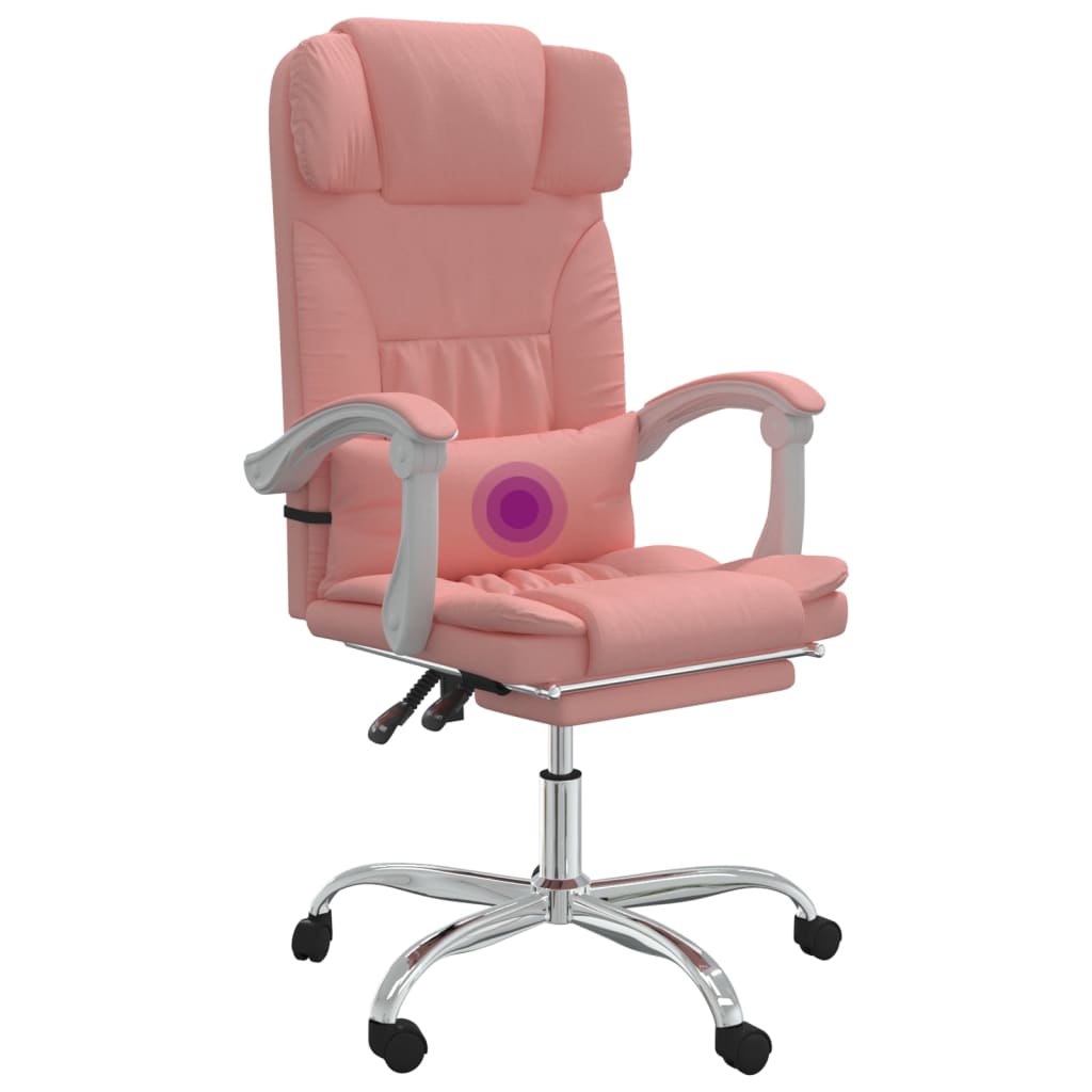 Bürostuhl mit Massagefunktion Rosa Kunstleder