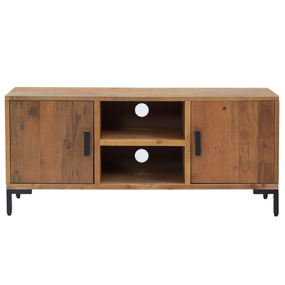 TV-Schrank Braun 110x35x48 cm Massivholz Kiefer