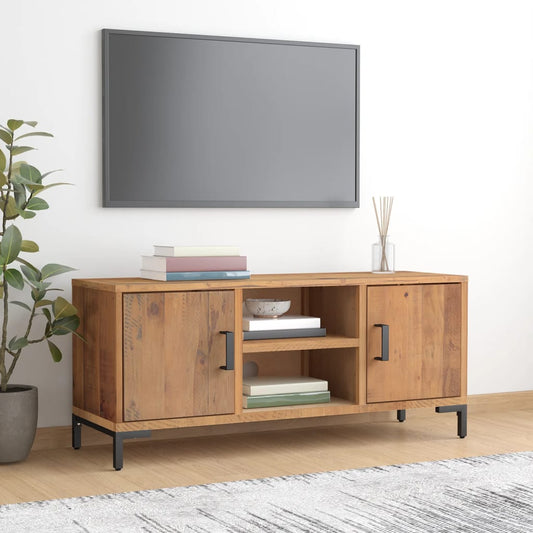 TV-Schrank Braun 110x35x48 cm Massivholz Kiefer