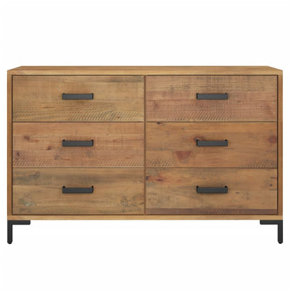 Sideboard Braun 110x35x70 cm Massivholz Kiefer