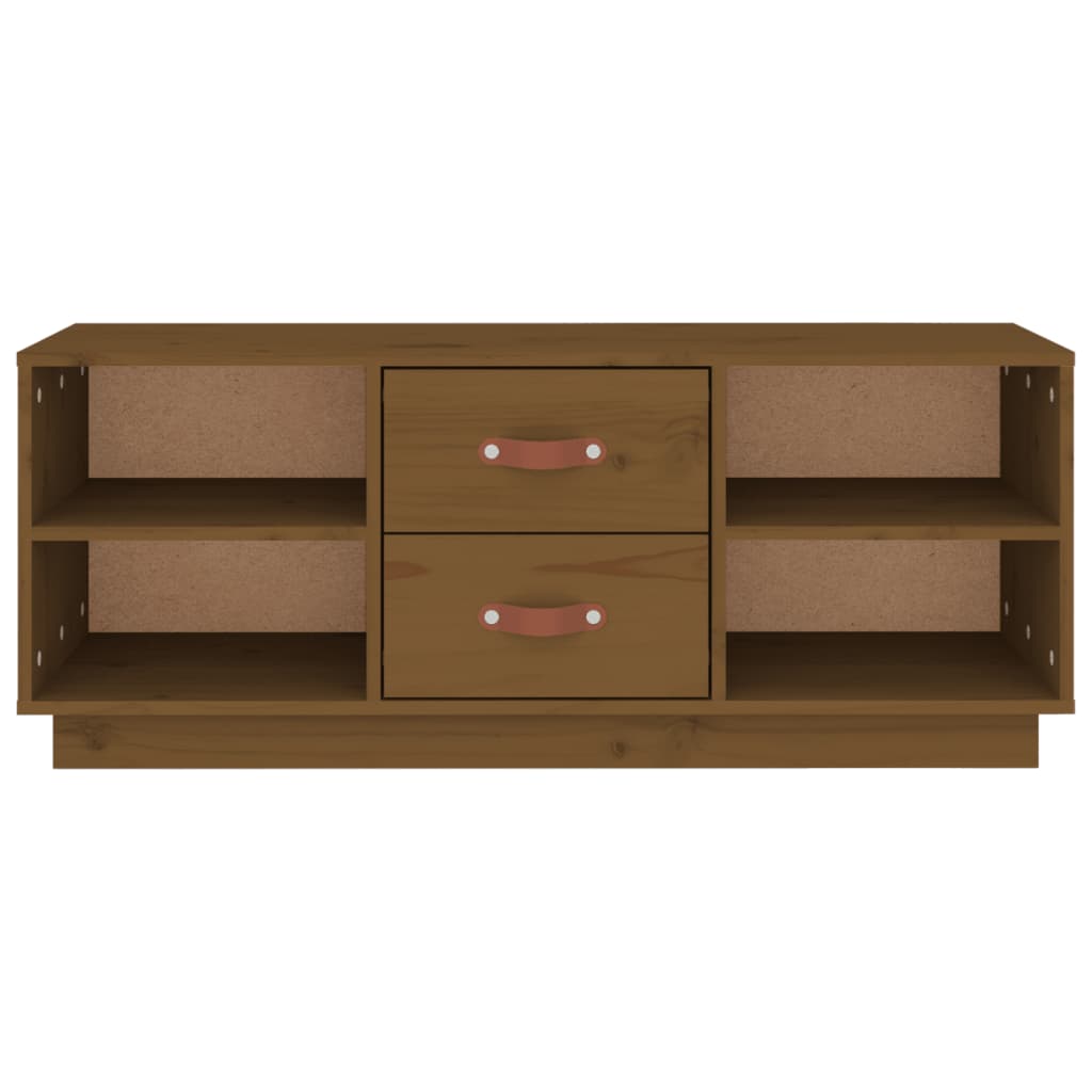 TV-Schrank Honigbraun 100x34x40 cm Massivholz Kiefer