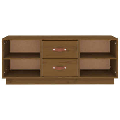 TV-Schrank Honigbraun 100x34x40 cm Massivholz Kiefer