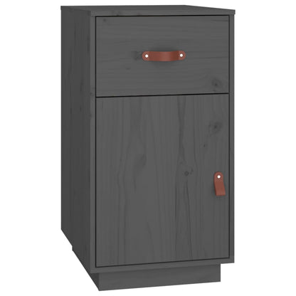 Schreibtisch-Schrank Grau 40x50x75 cm Massivholz Kiefer