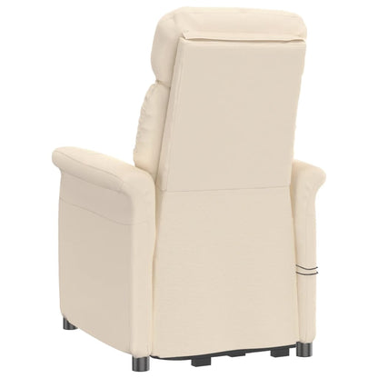 Massagesessel Elektrisch Beige Mikrofaser