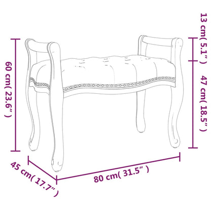 Sitzbank 80x45x60 cm Leinen