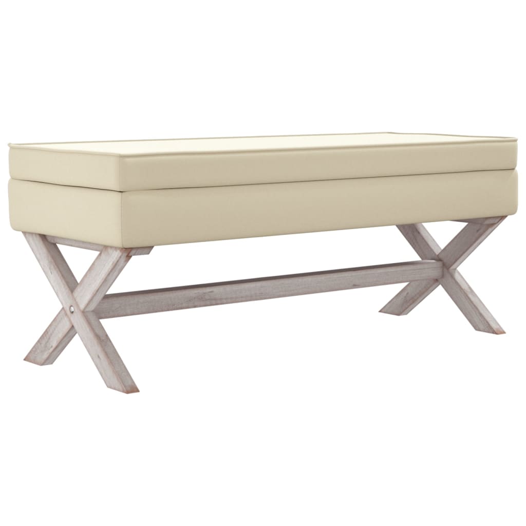 Hocker mit Stauraum 110x45x49 cm Leinen