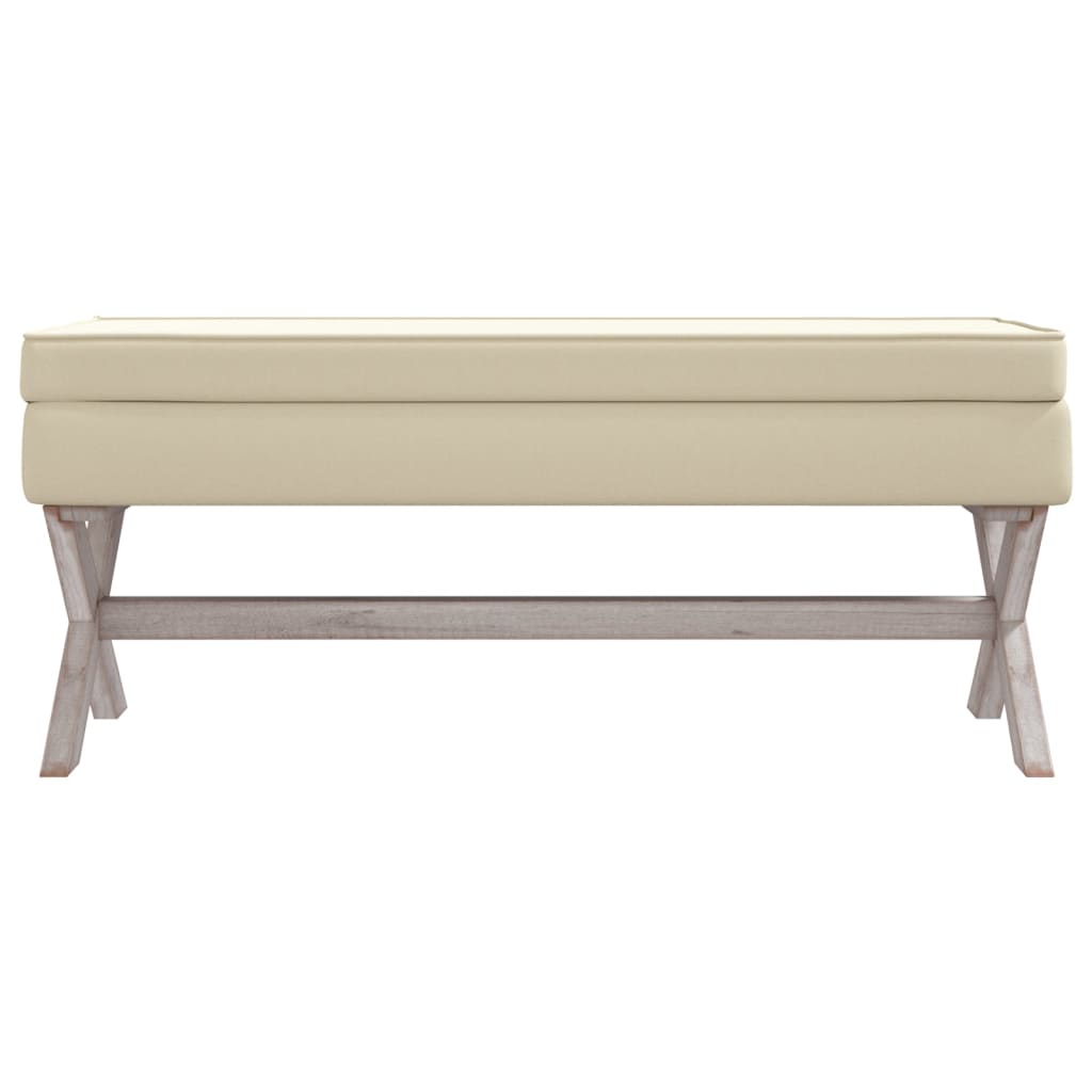 Hocker mit Stauraum 110x45x49 cm Leinen