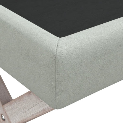 Hocker mit Stauraum Hellgrau 110x45x49 cm Samt