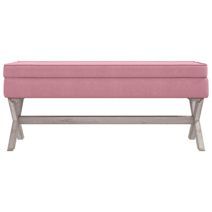 Hocker mit Stauraum Rosa 110x45x49 cm Samt