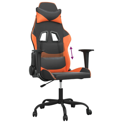 Gaming-Stuhl Schwarz und Orange Kunstleder