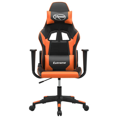 Gaming-Stuhl Schwarz und Orange Kunstleder