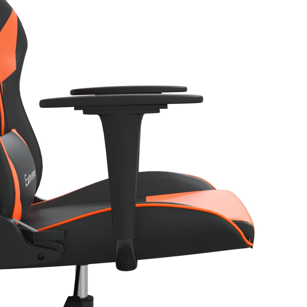 Gaming-Stuhl Schwarz und Orange Kunstleder