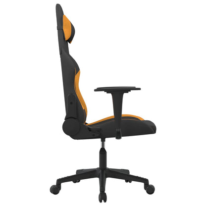 Gaming-Stuhl Schwarz und Orange Stoff