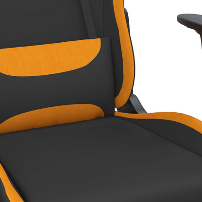 Gaming-Stuhl Schwarz und Orange Stoff