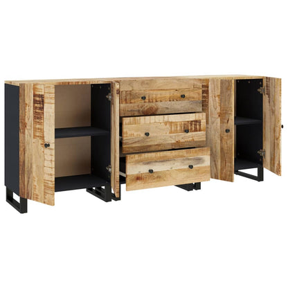 Sideboards 3 Stk. Raues Mangoholz