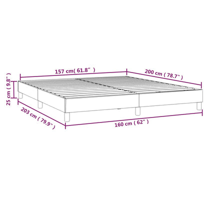 Bettgestell ohne Matratze Creme 160x200 cm Stoff