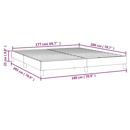 Bettgestell ohne Matratze Creme 180x200 cm Stoff