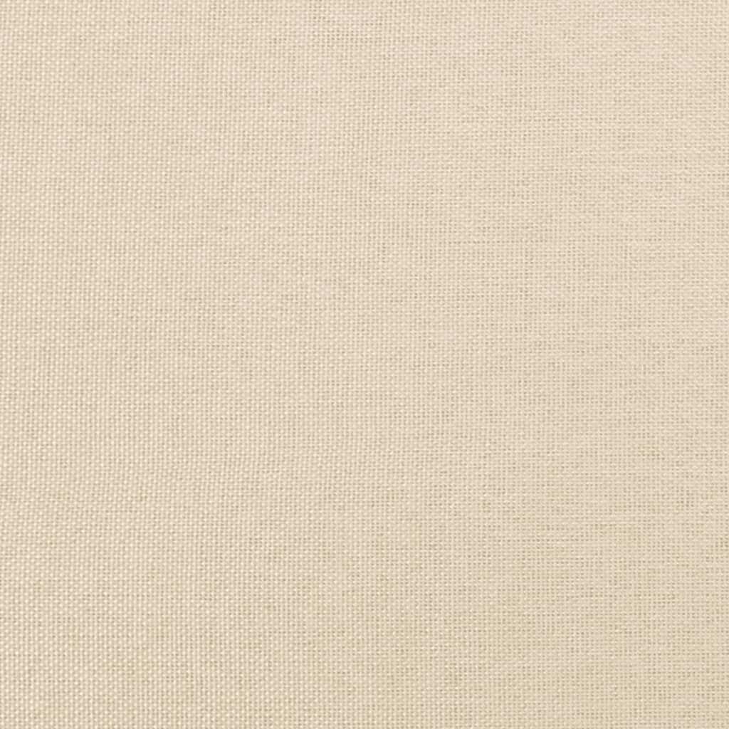 Bettgestell ohne Matratze Creme 200x200 cm Stoff