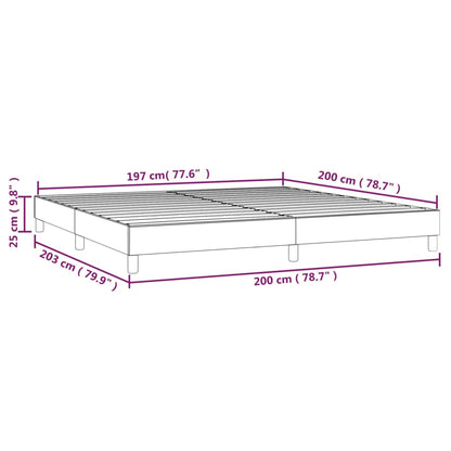 Bettgestell ohne Matratze Creme 200x200 cm Stoff