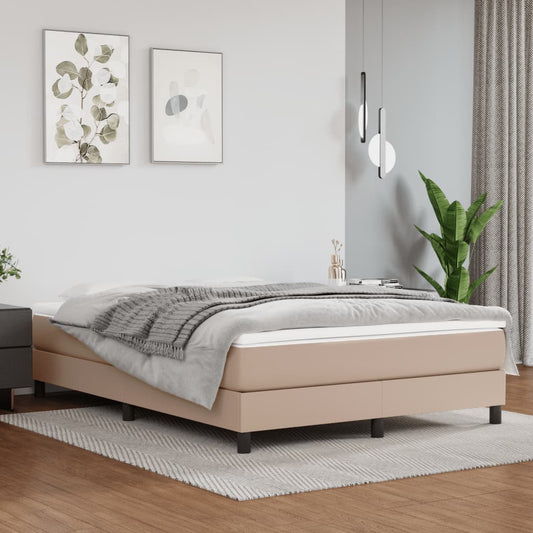 Bed frame cappuccino brown 140x200 cm artificial leather