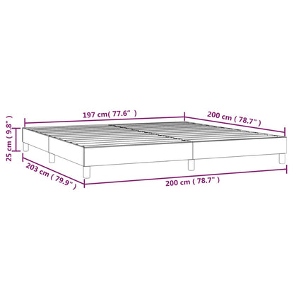 Bettgestell ohne Matratze Dunkelbraun 200x200 cm Stoff