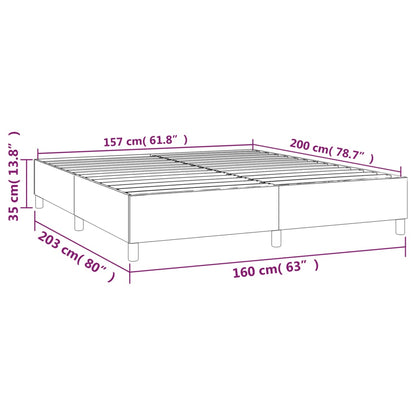 Bettgestell ohne Matratze Creme 160x200 cm Stoff