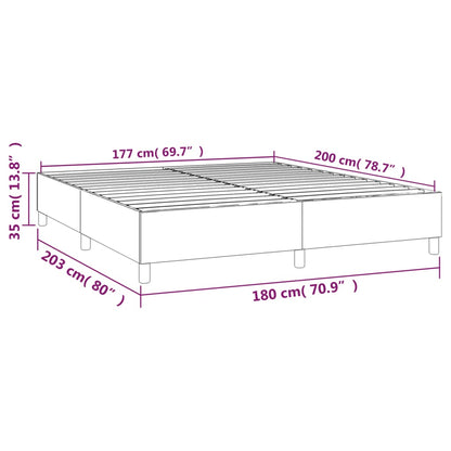 Bettgestell ohne Matratze Taupe 180x200 cm Stoff