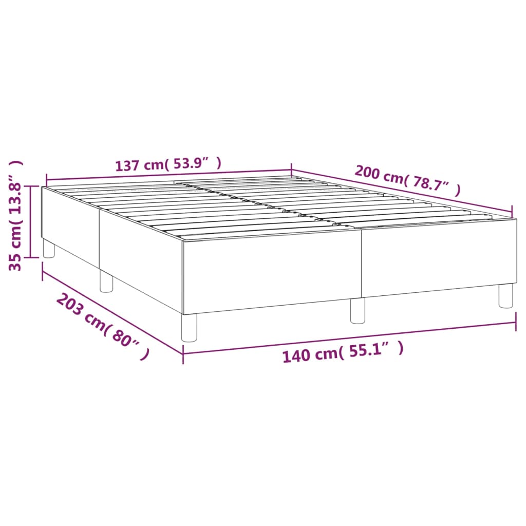 Bettgestell Rosa 140x200 cm Samt