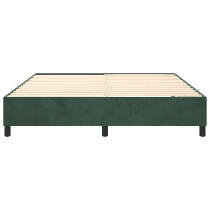 Box spring bed dark green 160x200 cm velvet