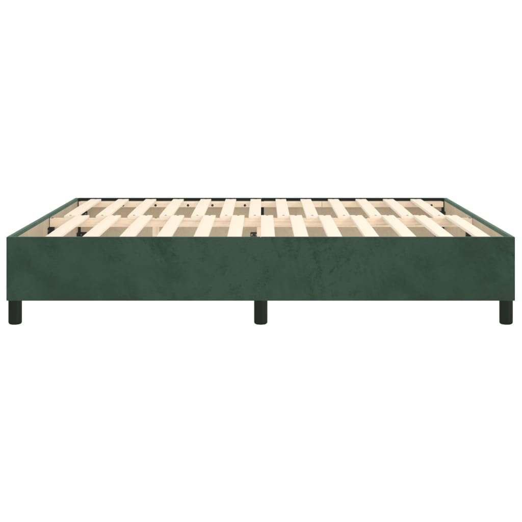 Box spring bed dark green 160x200 cm velvet