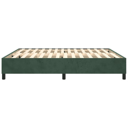 Box spring bed dark green 160x200 cm velvet