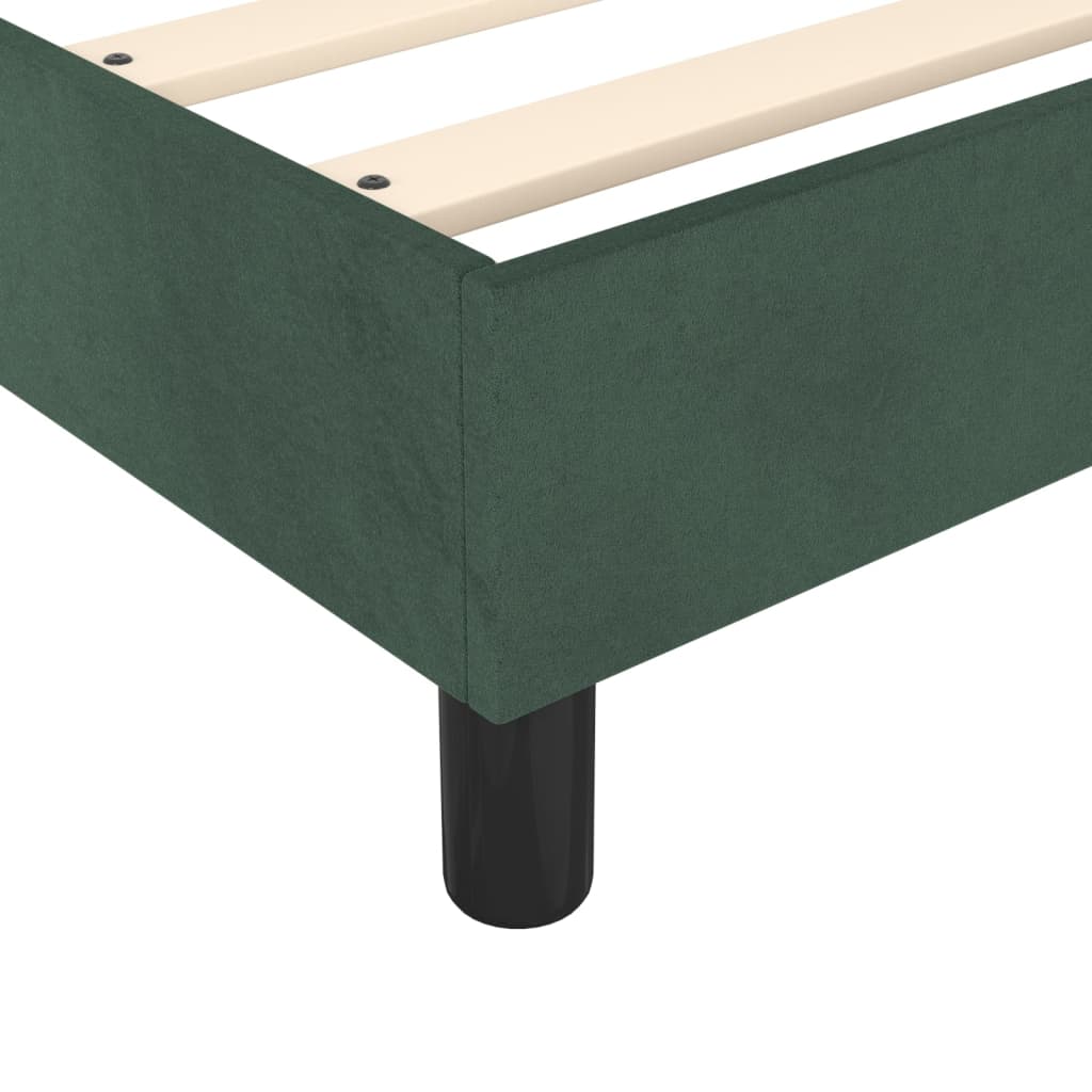 Box spring bed dark green 160x200 cm velvet