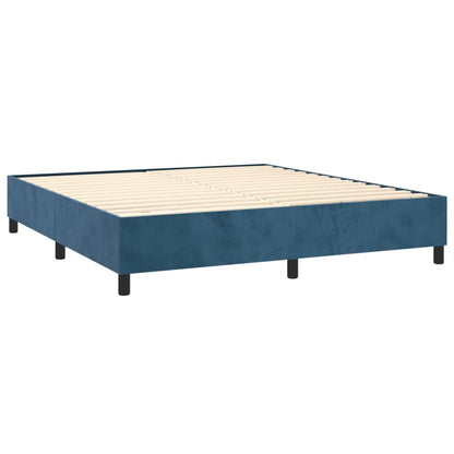 Bed frame dark blue 160x200 cm velvet