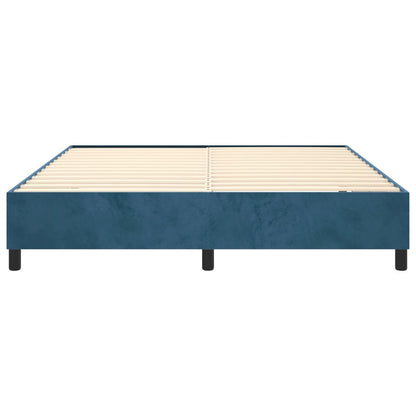 Bed frame dark blue 160x200 cm velvet