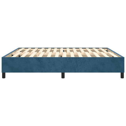 Bed frame dark blue 160x200 cm velvet