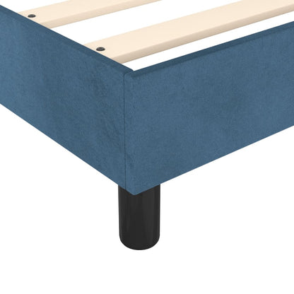 Bed frame dark blue 160x200 cm velvet